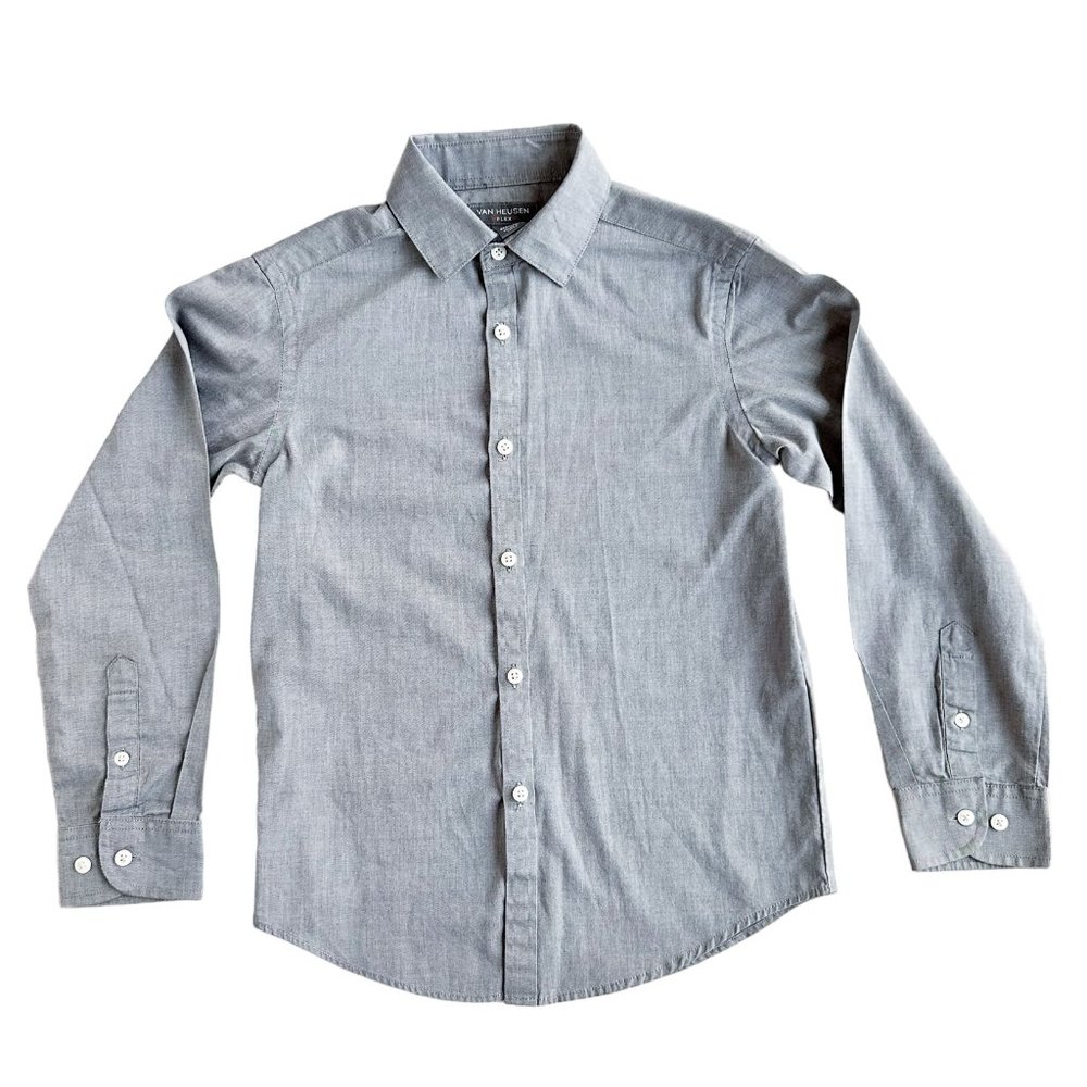 𝅺EUC VAN Heusen Flex Boys Button Down Long Sleeve Shirt